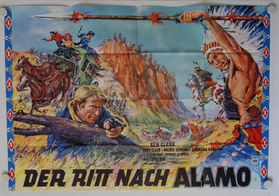 Der Ritt nach Alamo originales deutsches A0-Filmplakat